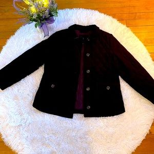 Talbots Womens light quilted jacket large purple